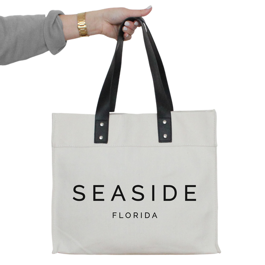 Custom Home Location Market Tote: Tan