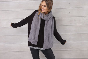 Oliver Distressed Scarf Grey